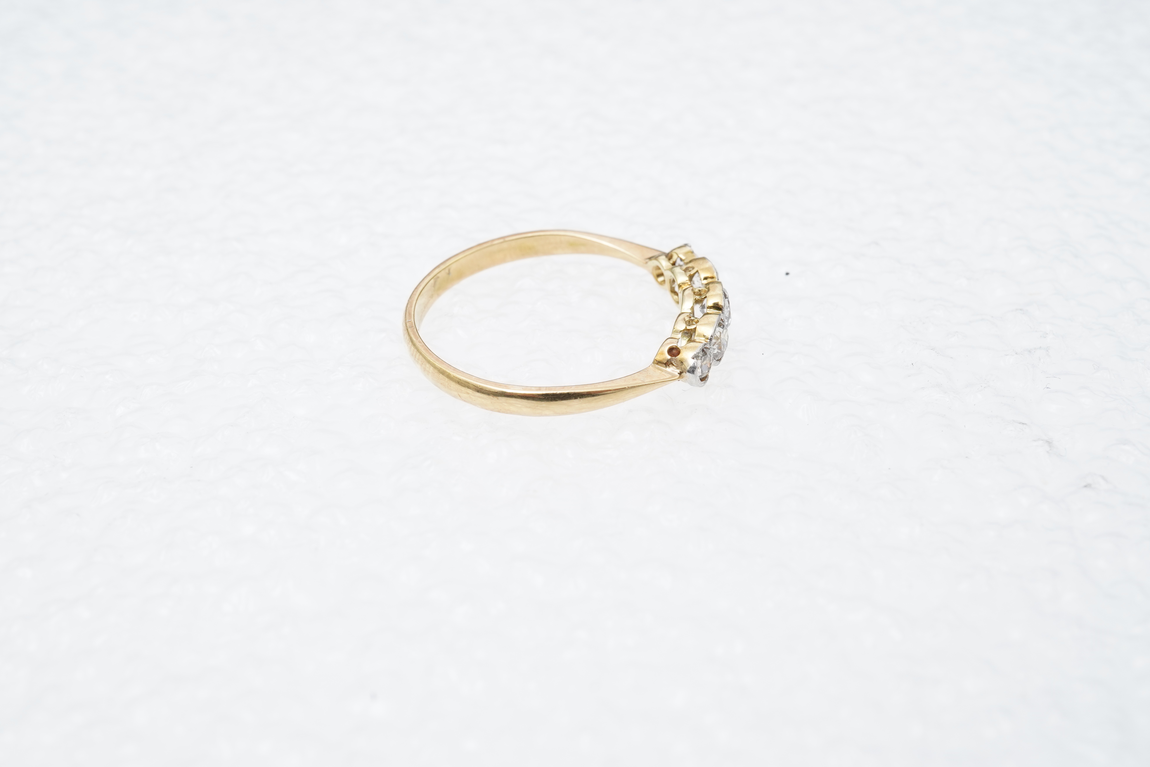 A five-stone diamond ring, early 20th century